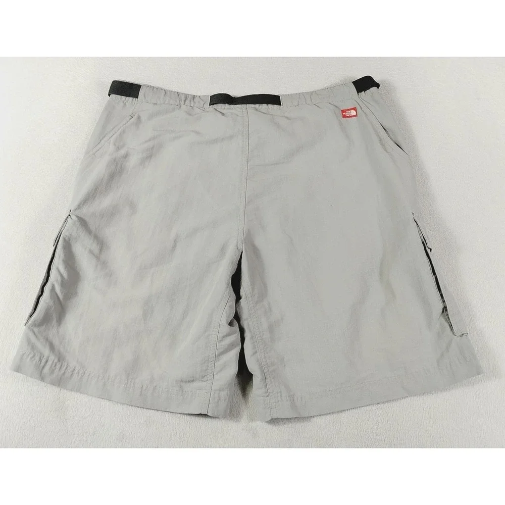 The North Face Shorts Men Large Gray Nylon Cargo Hiking Belted Outdoors Gorpcore